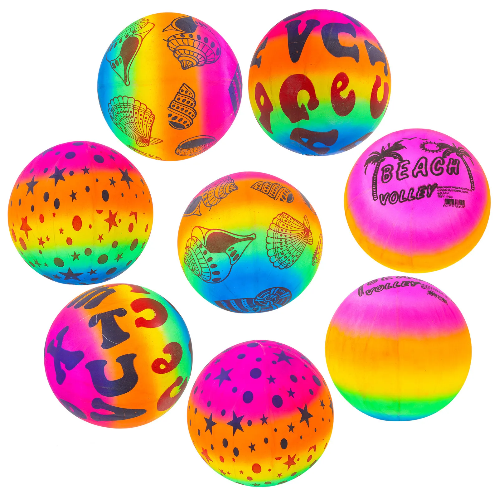 8Pcs Vibrant Inflatable Beach Balls Premium Quality for Pool Beach Activities Lightweight Non Hazardous Kids Friendly Easy Carry