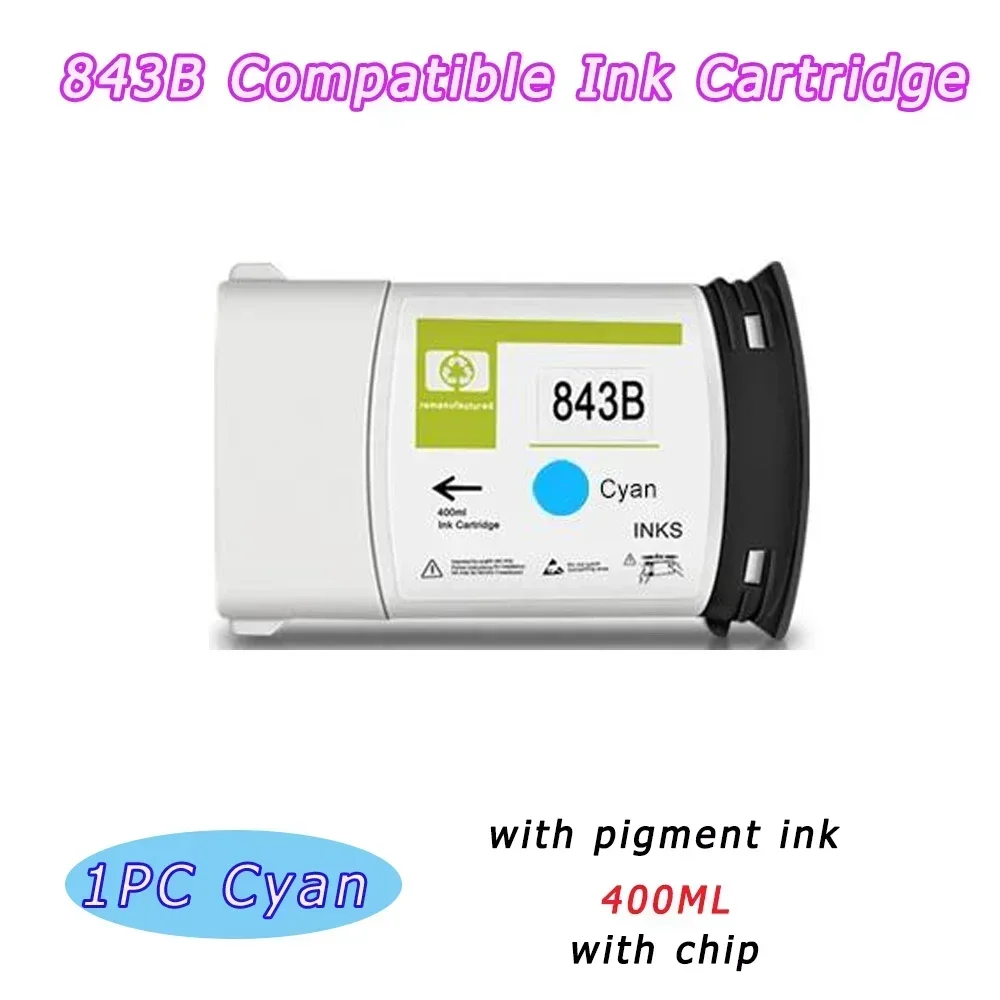 Printer 843 843B Cartridge Kit For HP Compatible Ink Cartridge with Full Pigment Ink For HP PageWide XL 4000 4100 4500 5000 5100