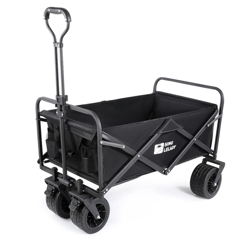 Outdoor camper trolley camping trolley folding trailer camp trolley picnic table and  set