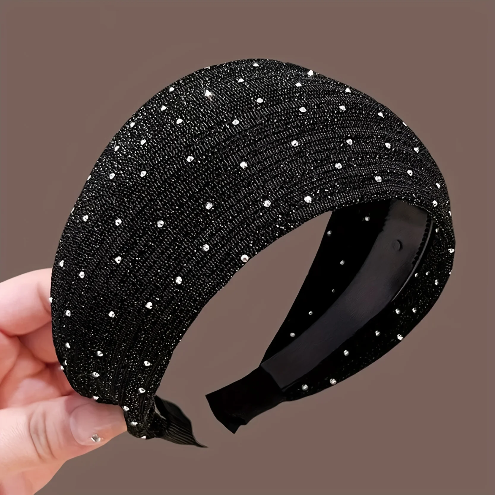 Hochkroniges Haarband, Vollmond-Stern-Haarband mit breiter Krempe, vielseitiges breites Haarband für Damen, Valentinstagsgeschenk – Detail 9