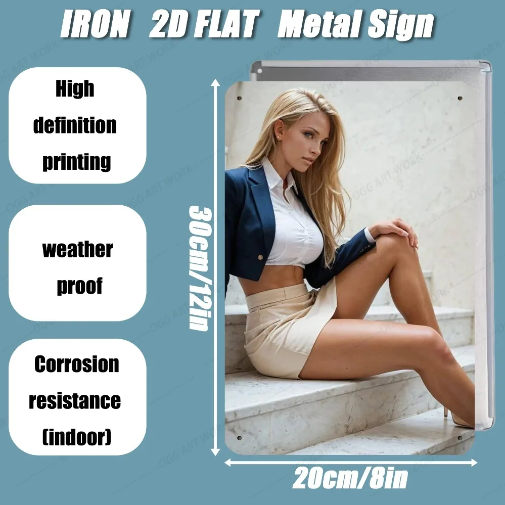 خمر معدن القصدير تسجيل الرجعية الدرج جدار الفن 8x12 بوصة ديكور المنزل مقهى #3