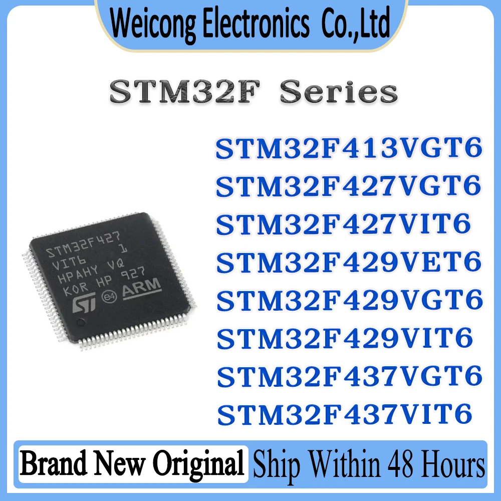 

STM32F413VGT6 STM32F427VGT6 STM32F427VIT6 STM32F429VET6 STM32F429VGT6 STM32F429VIT6 STM32F437VGT6 STM32F437VIT6 STM IC MCU Chip