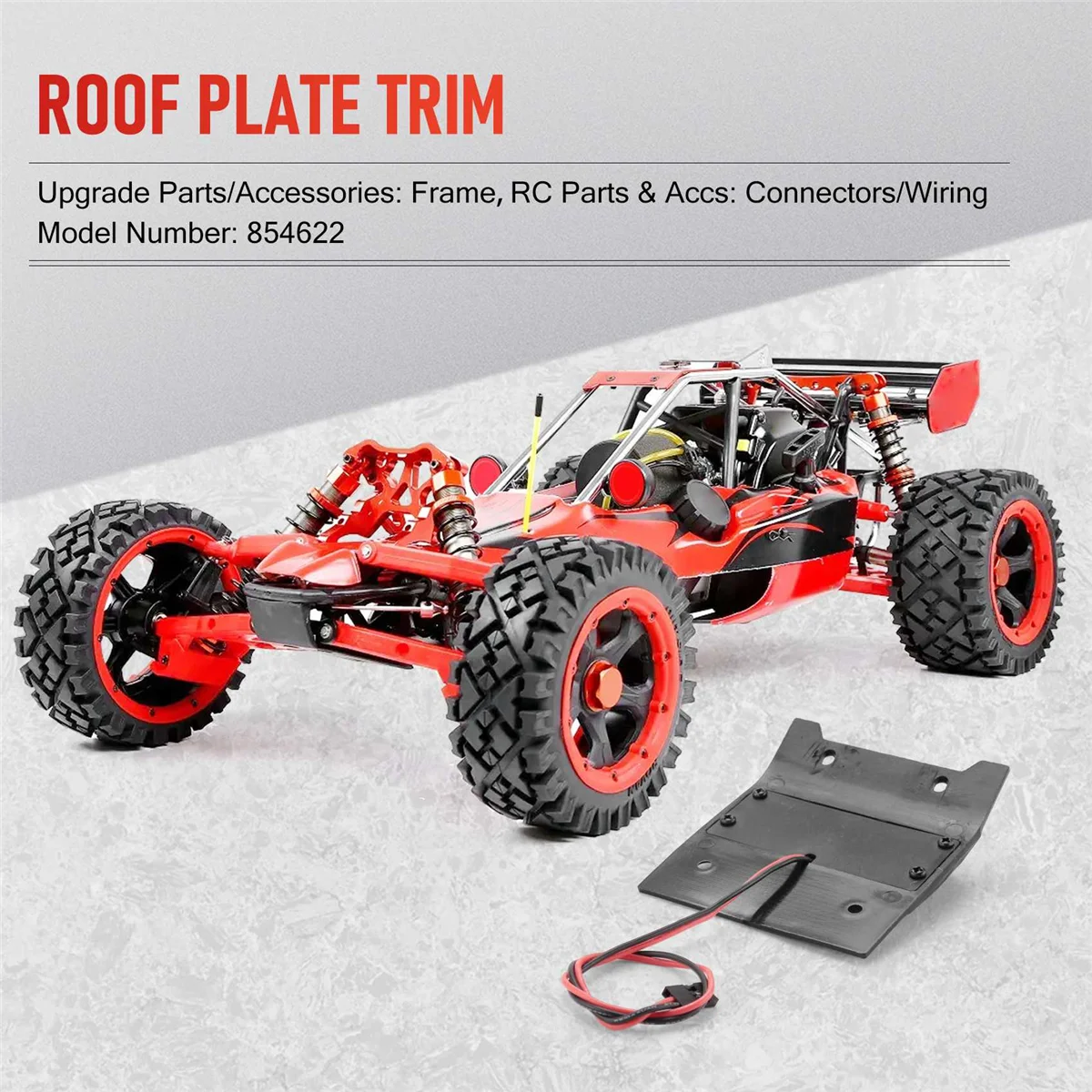 Plastic Roof Plate Trim with LED Light Set Fit for 1/5 HPI ROFUN ROVAN KM BAJA 5B 5T 5SC RC CAR PARTS