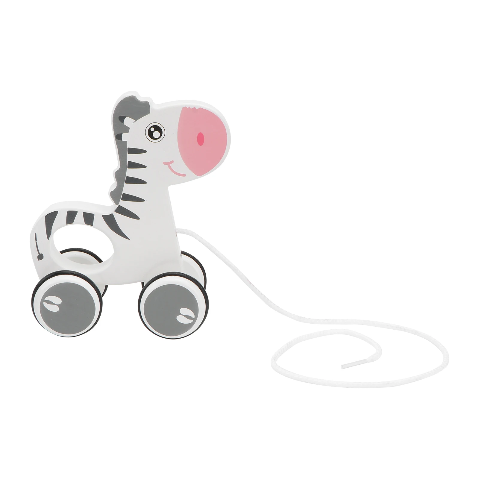 1pc rimorchio per animali per bambini tirare lungo la camminata apprendimento carino regalo per auto da trascinamento in legno per bambini compleanno Natale