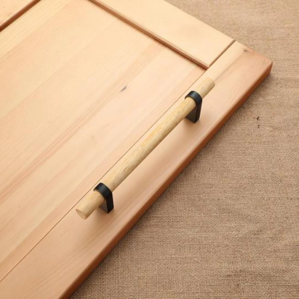 

Solid Wood Pull Handle Modern Simple Style Durable Wooden Cabinet Drawer Handle for Wardrobe Door Home Decoration