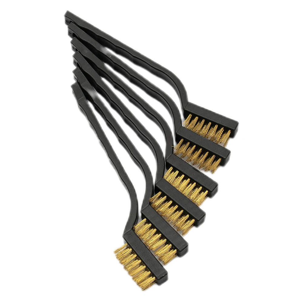 

Kit New Wire Brush Toothbrush 7 Inch Copper Industrial Black Cleaning DIY Slag 170mm Stainless Steel 17cm Tool