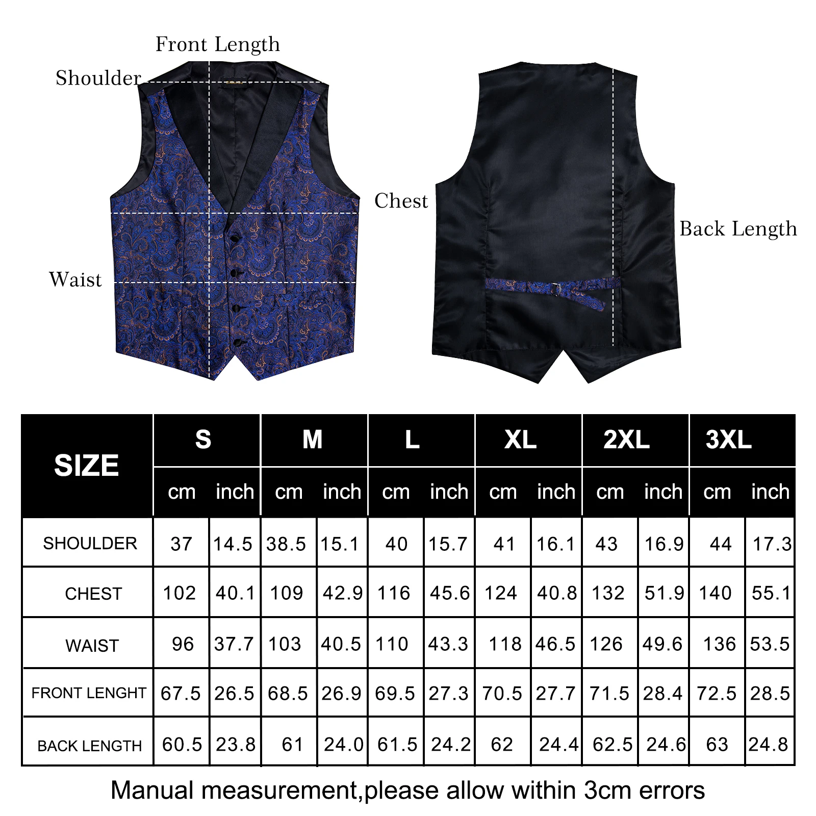 Men\'s Vest Blue Silk Floral Suit Vest V Neck Tie Set For Wedding Party Brand Formal Dress Waistcoat Man Casual Sleeveless Jacket