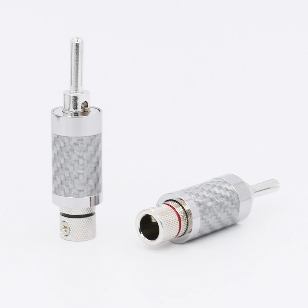 4 sztuk VB414R rodowane bananowy do głośników przewód plug HiFi złącze