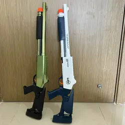 Blue & Ugin 샷건 스프레이 장난감, 쉘 던지기 소프트 총알, 소년 전투 무기 모델, 소프트 총알 장난감 총, 어린이 선물, XM1014 S686