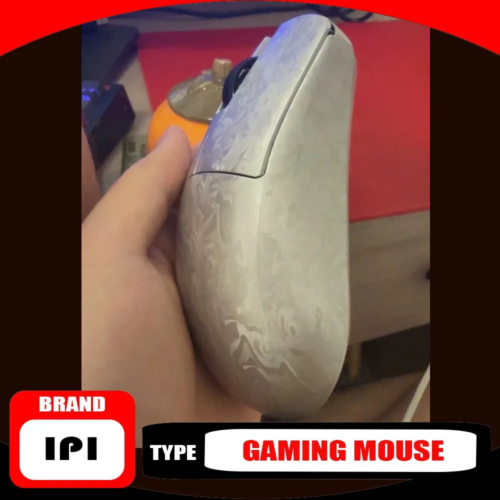 IPI QI Wireless Mouse Composite Carbon Fiber Large-Hand 30000 DPI 8K/1K Nordic 52840 PAW3950 500mAh Battery Wired Gaming Mouse