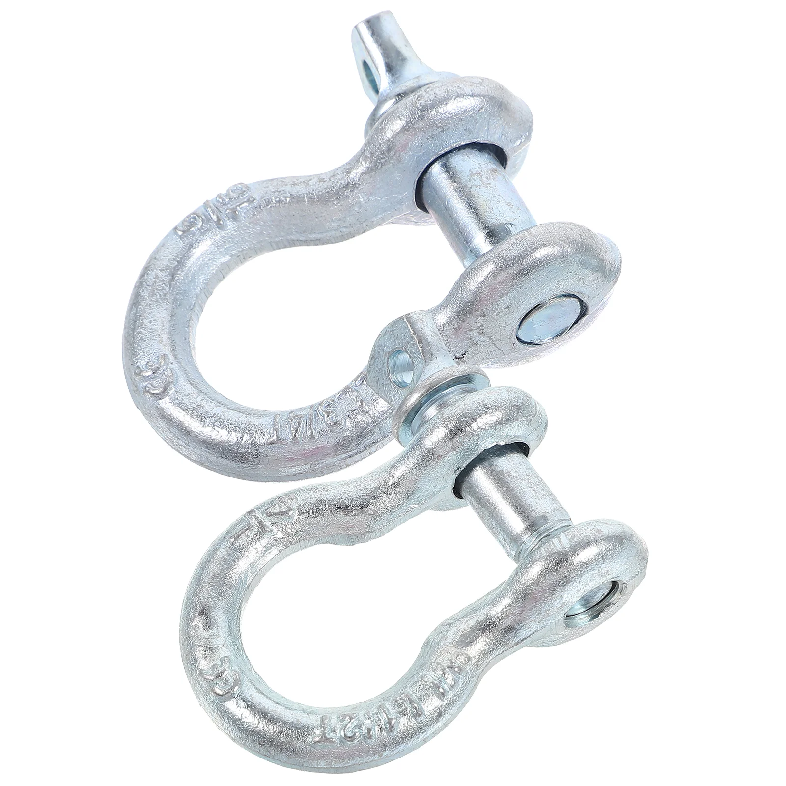 

2 Pcs American U-shaped Buckle Ring Shackle Towing Accessories 1/4 Inch Shackles Hooks Rings Heavy Duty for Trailer Truck