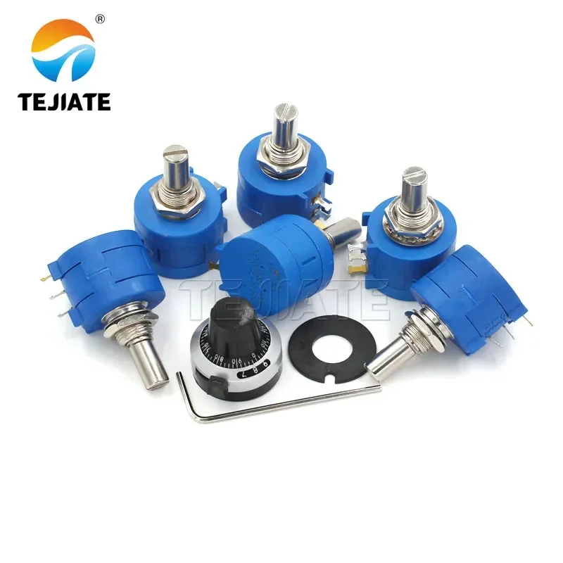 1pcs 3590S-2-103L Precision Multi-turn Winding Potentiometer 502L 104L 1K5K10K100K Scale Knob