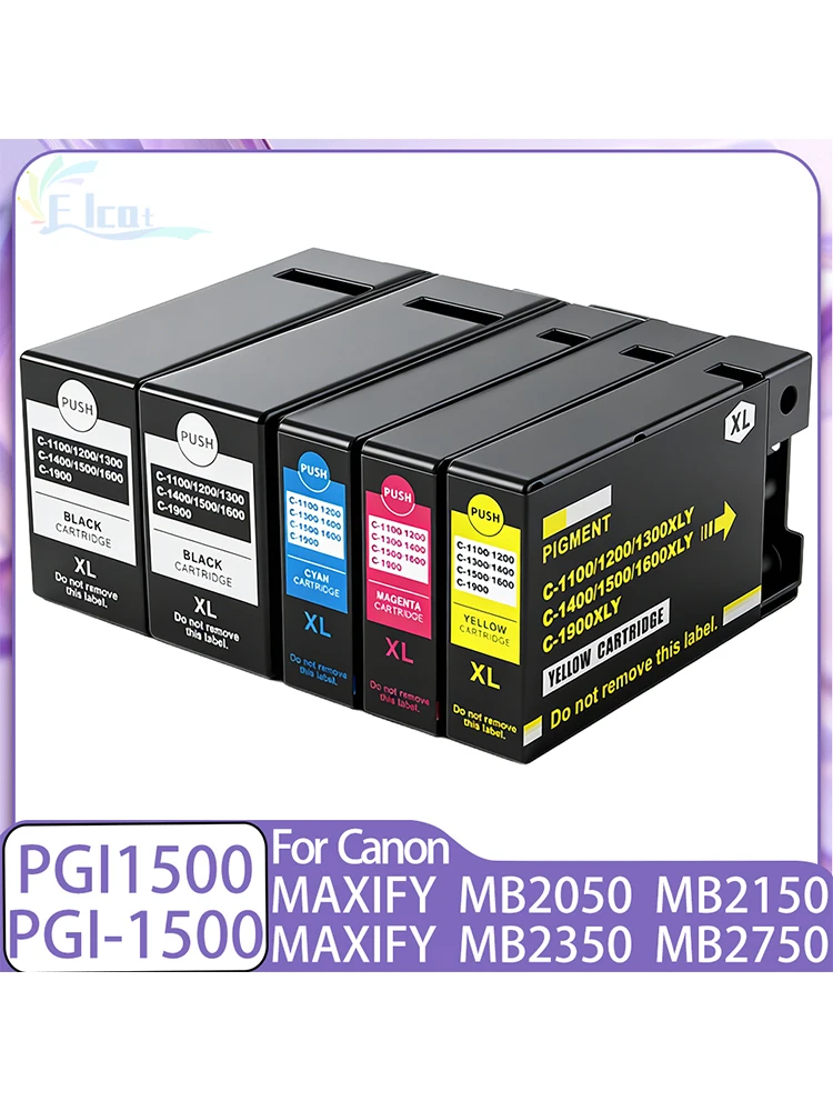 Cartouche d'encre PGI-1500XL PGI-1500 PGI1500 PGI1500XL, Compatible avec Canon MAXIFY MB2050 MB2150 MB2350 MB2750