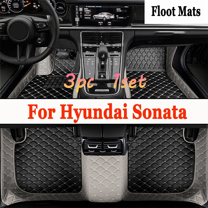 Car Floor Mats For Hyundai NF Sonata Embera Sonica CNG 2004~2009 Mat Covers Rug Leather Carpet Interior Parts Car Accessories