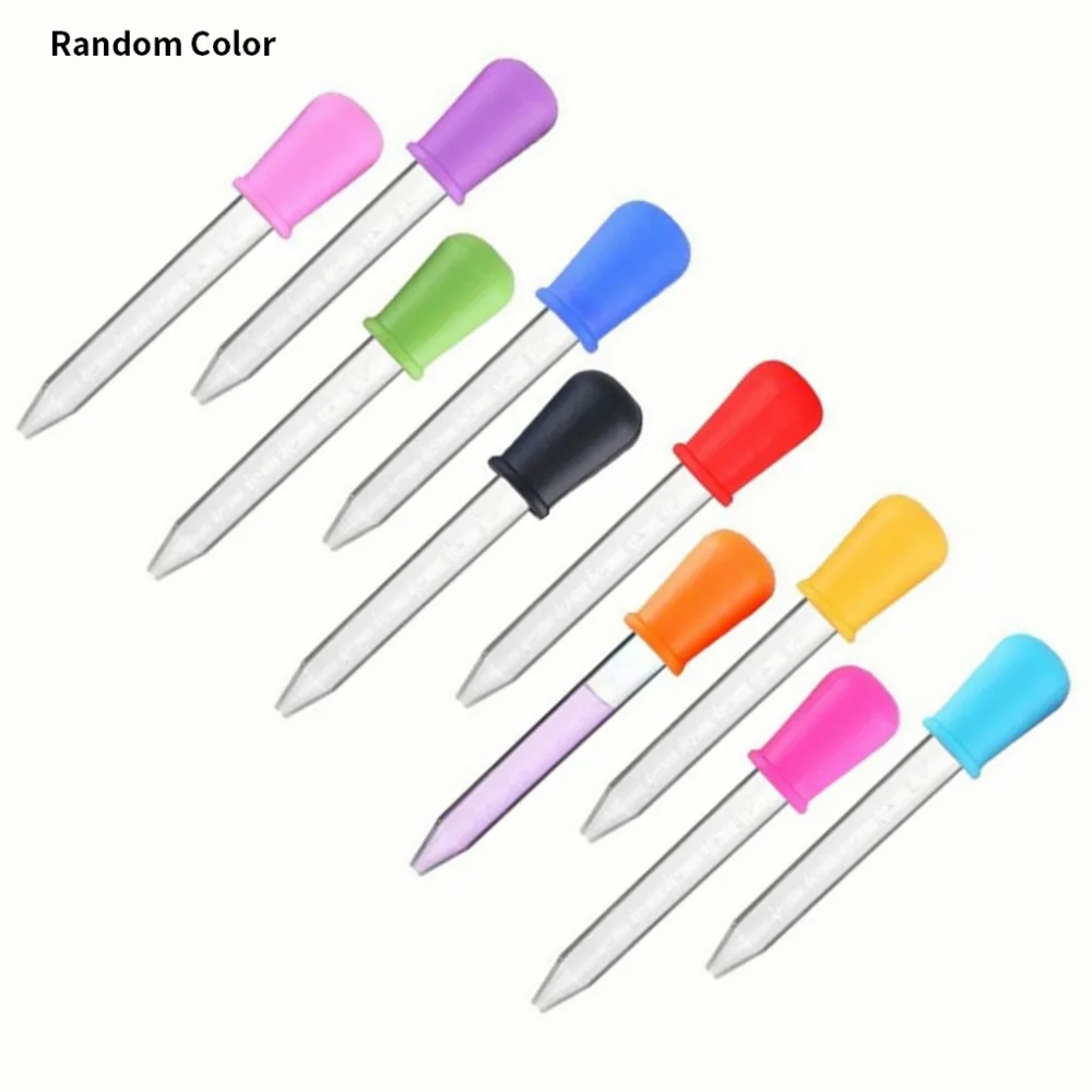 5PCS 5ml Kleine Silikon Kunststoff Pipette Dropper Fütterung Medizin Flüssigkeit Auge Ohr Pipette Dropper Labor Experiment Spielzeug geschenk – Detail 17