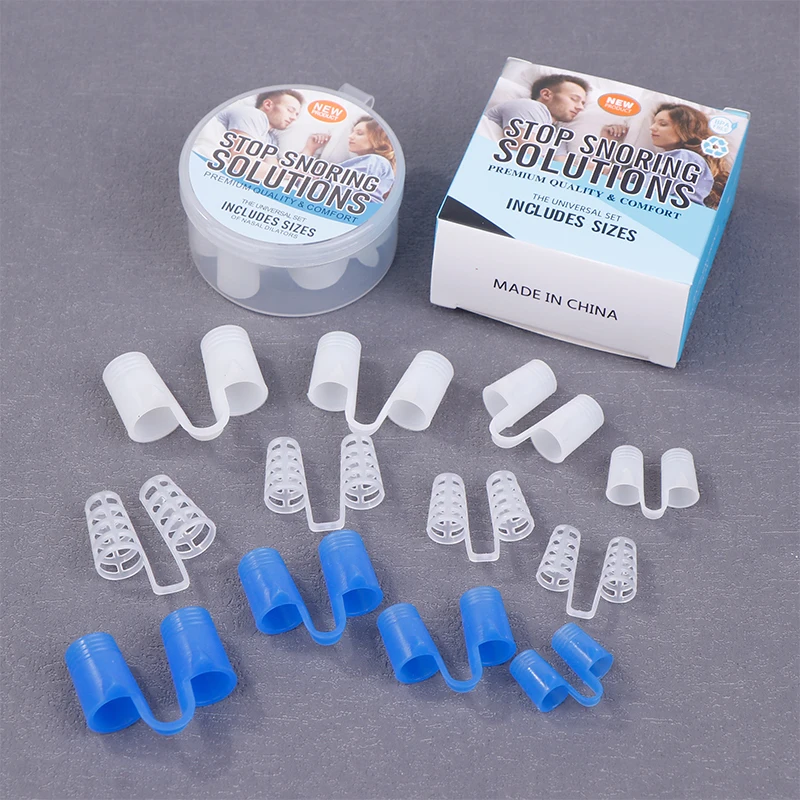 4/8Pcs Silicone Anti Snore Nasal Dilators Apnea Aid Snoring Nose Clip Nose Breathing Apparatus Devices