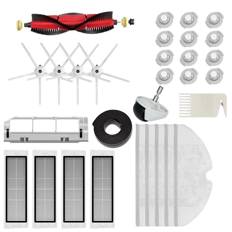 Запчасти для пылесоса Xiaomi Roborock S50, S51, S55, S5 Max, S6, S60, S6 Pure, S6, Maxv, НЕРА-фильтр, основная щетка, Швабра, ткань, боковые щетки