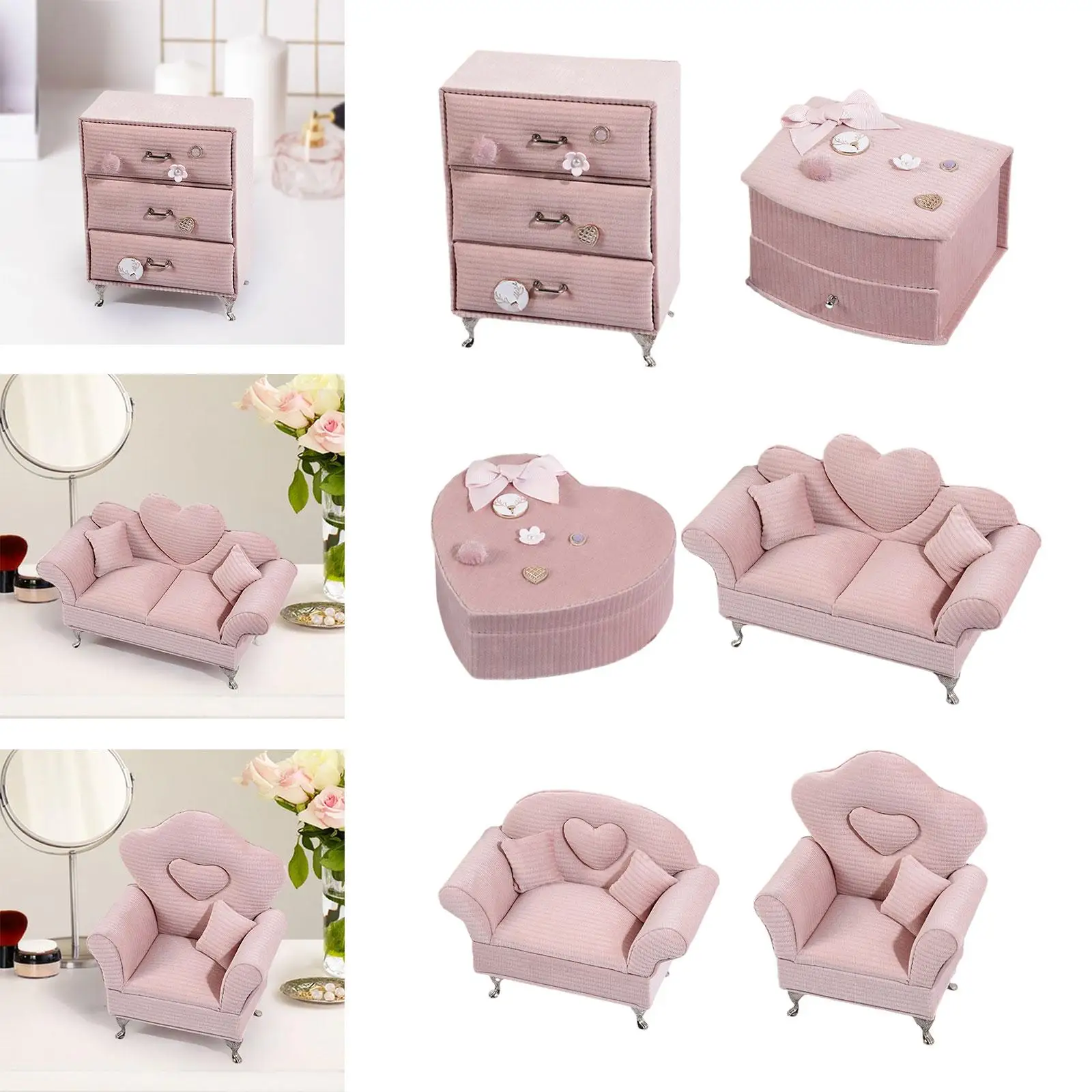 Muebles de juguete para casa de muñecas, decoración de dormitorio para accesorio de muñeca de 12 pulgadas, 1/6