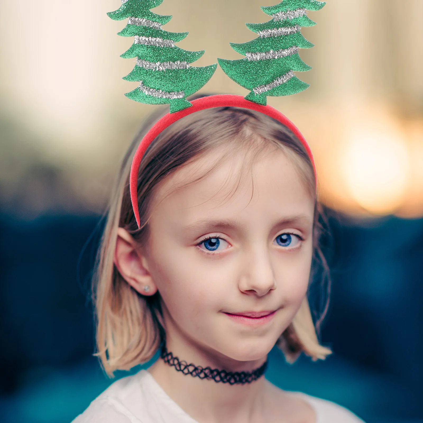 

8Pcs Christmas Hairband Plastic Resin Festival Headband Holiday Hair Band Creative Design New Year Gift