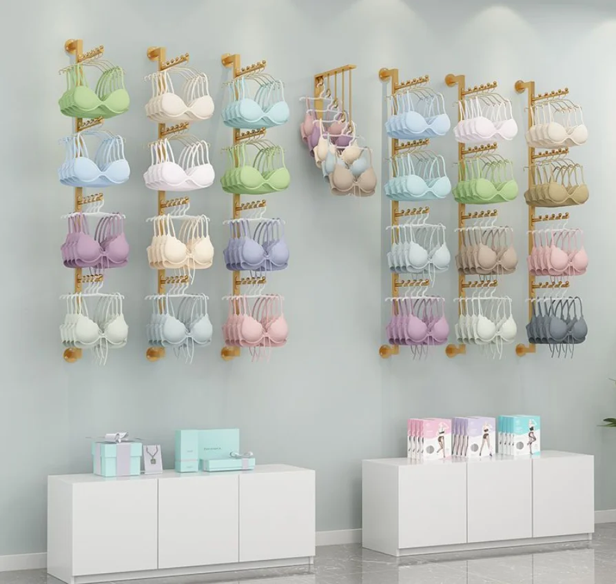 

IronworkUnderwear Store Wall Underwear Underwear Display Rack Hook Bra Display Rack Wrought Iron Wall-mounted Bra Rack