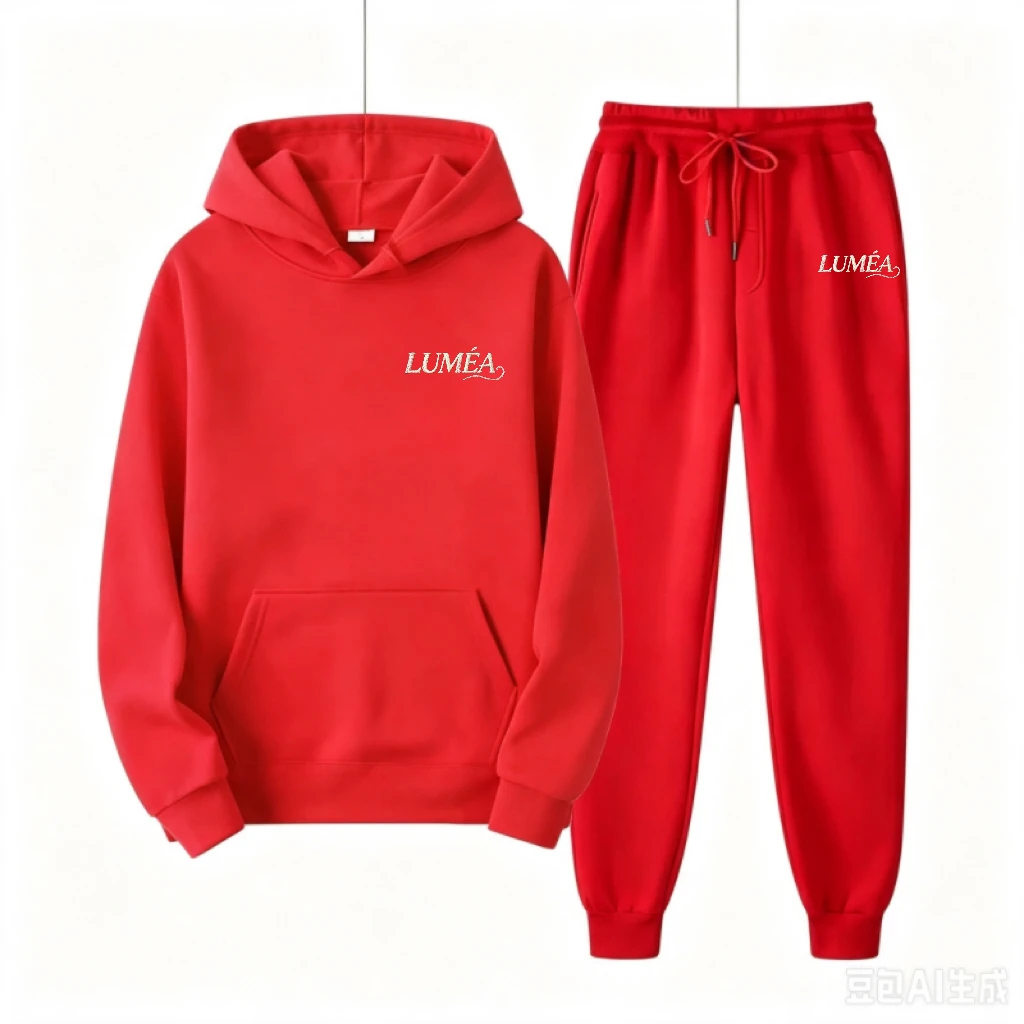 Trendy Women Hooded Tracksuit Printed Long Sleeve Hood Top Cuffed Jogger Pants Daily Outfit view 3