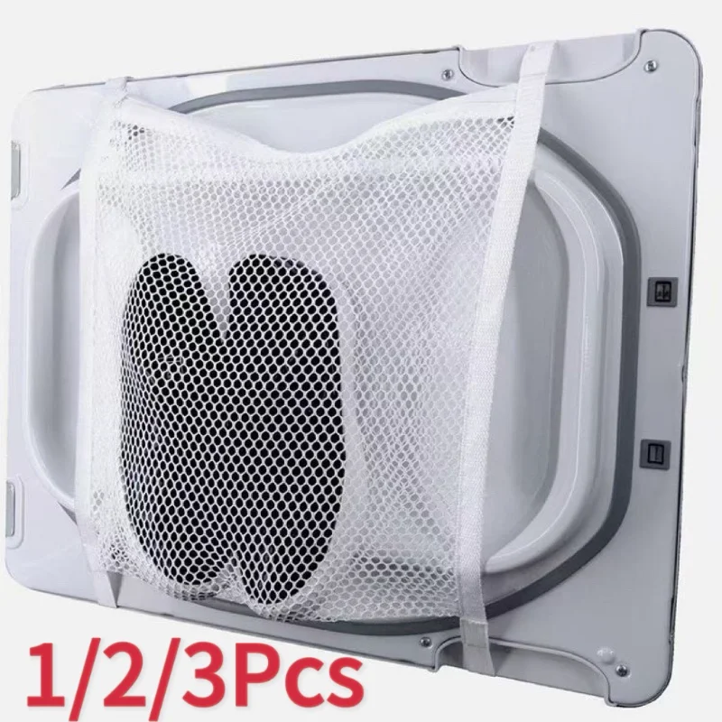 1/2/3 Stück Sneaker-Waschmaschinen-Tasche, Netz-Waschbeutel, tragbare Wäschetrocknungsnetztaschen für Schuhe, Trockner-Tür-Schuhnetztaschen