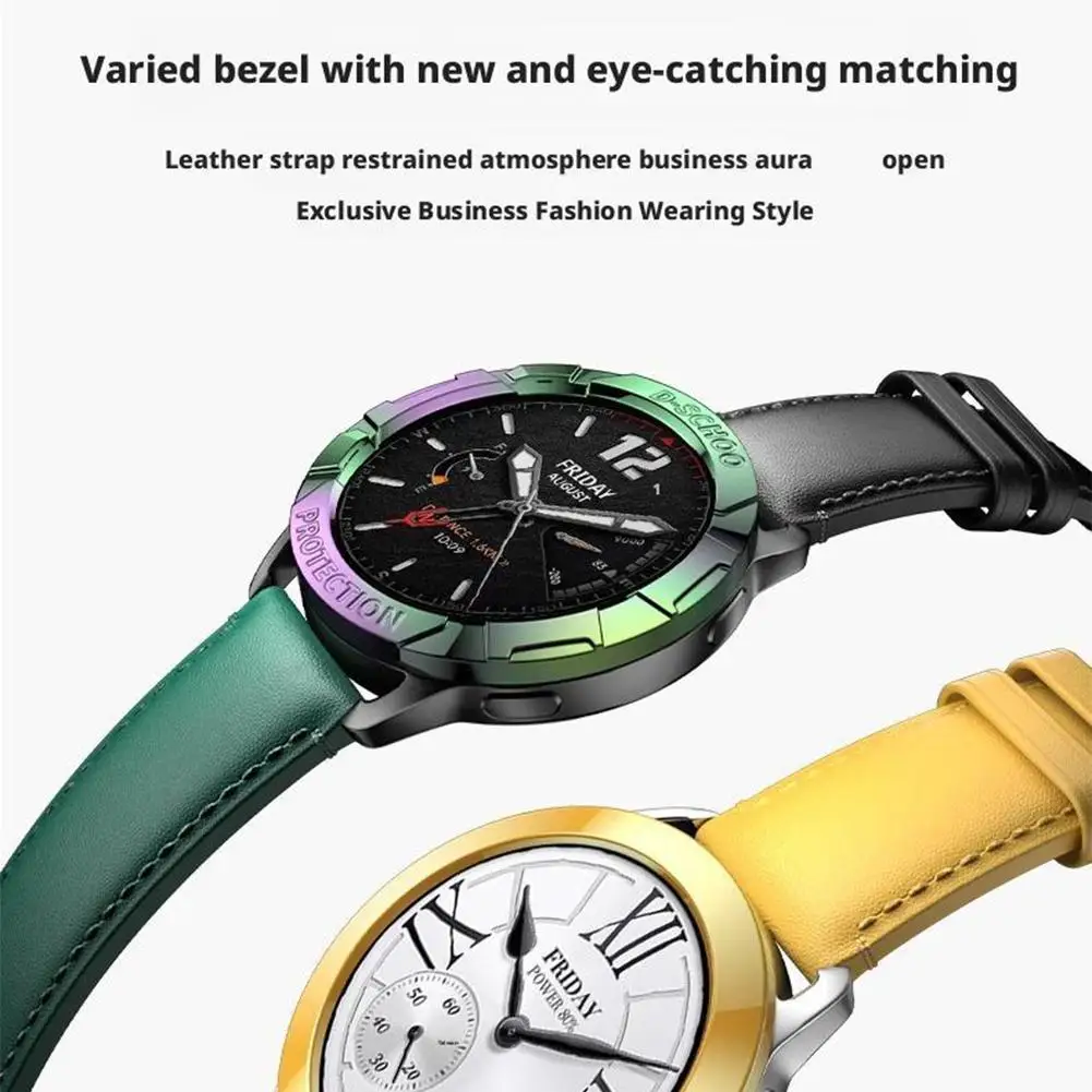  for xiaomi WatchS4 Regular Version Watch Bezel Case Protection Cover PC Electroplated Armor Style Protective Frame ﻿