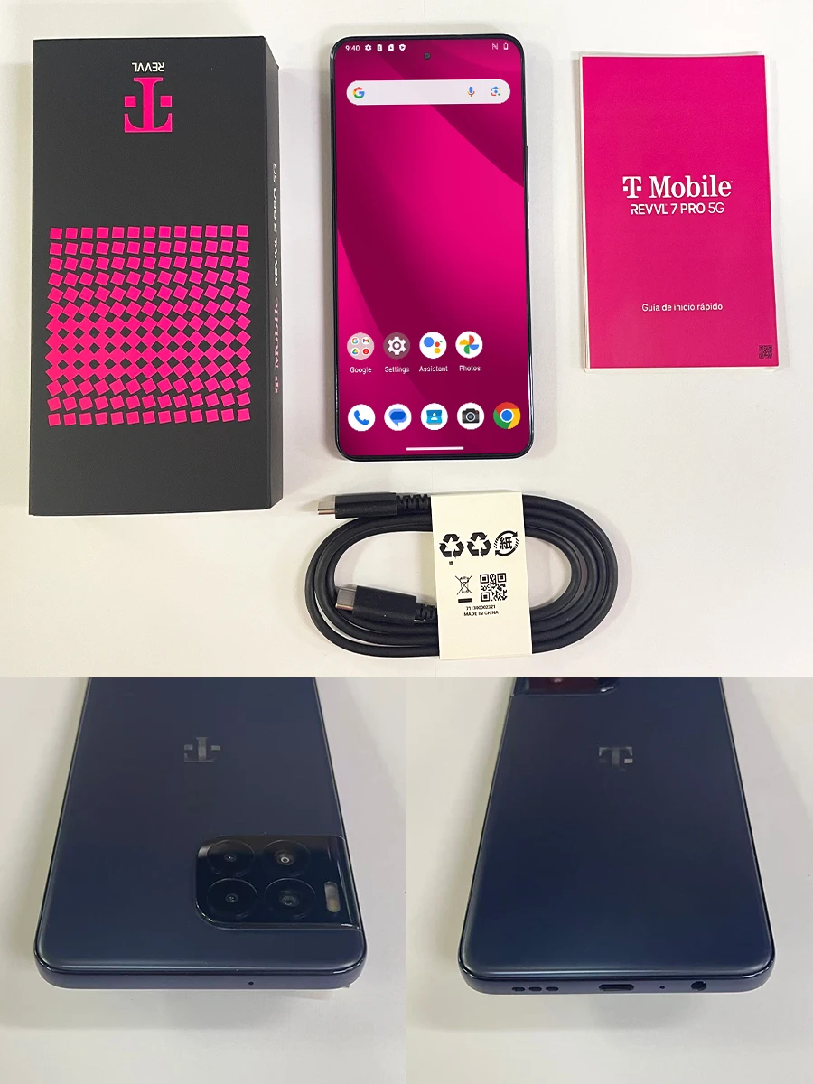 Global Version T-Mobile Revvl 7 Pro 5G 256GB Cellphone Snapdragon 6 Gen 1 NFC 50MP OIS Camera 5000mAh 6.78'' AMOLED Display