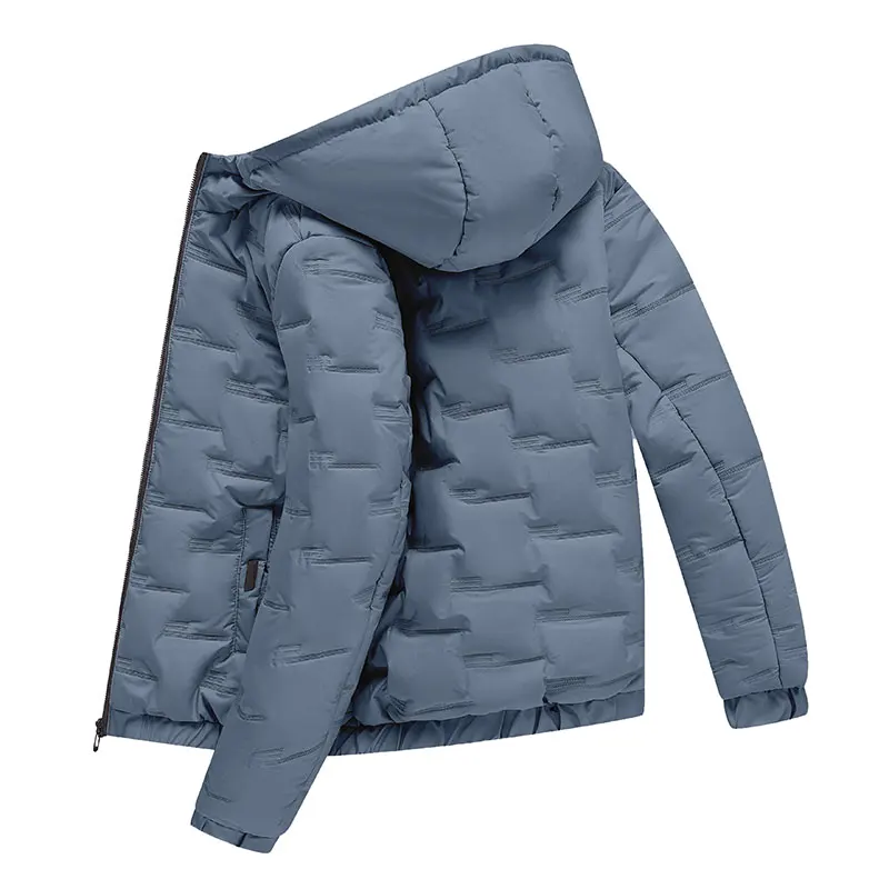 

Новая утепленная хлопковая куртка 2025 года для мужчин: осенне-зимняя, молодежная, больших размеров, с капюшоном, приталенная, черная, повседневная, теплая, из полиэстера