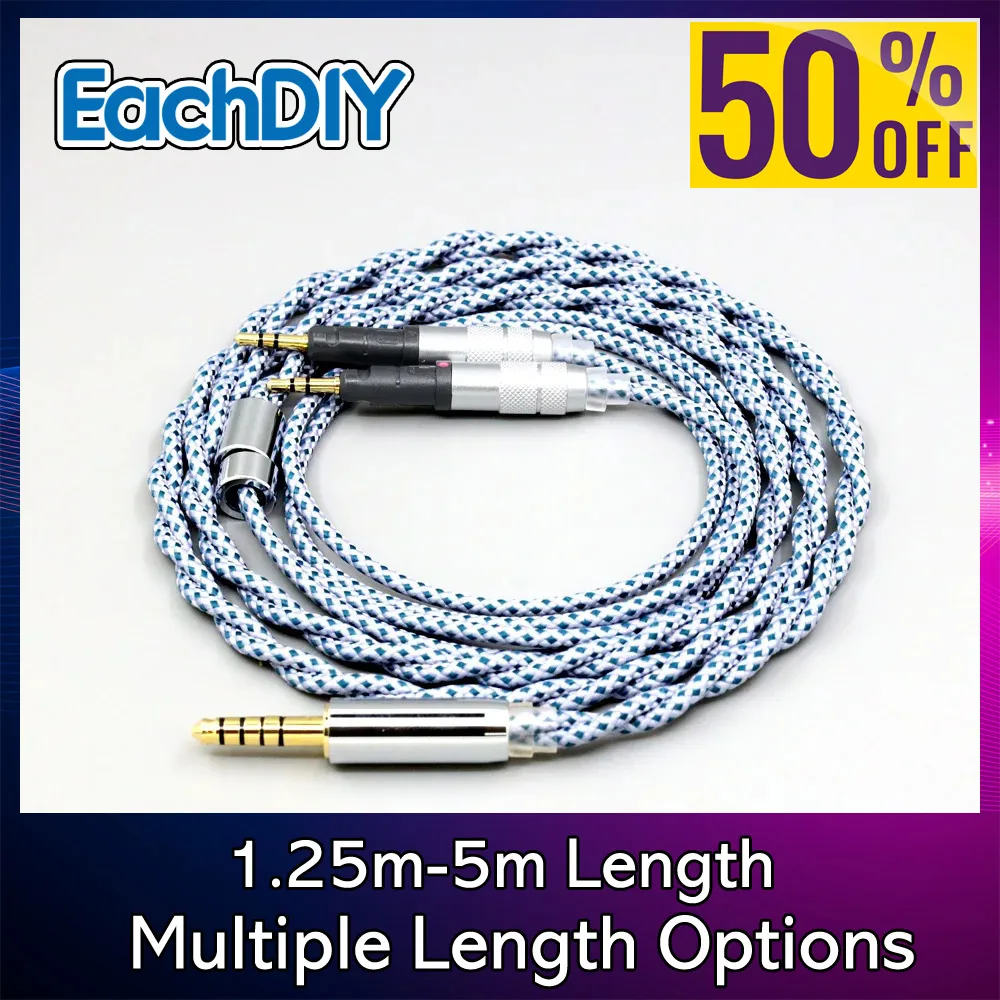 Pure 99% Silver OCC Mix Shielding Graphene Earphone Cable For Audio-Technica ATH-R70X headphone 8657