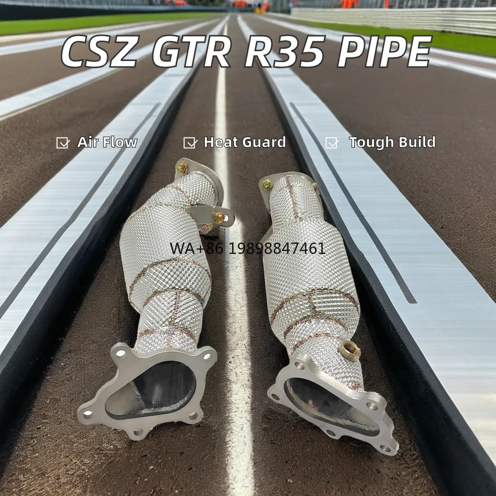 

Hot Selling Accessories High Flow Stainless Steel Exhaust Pipe Catted Downpipe for Nissan GTR R35 V6