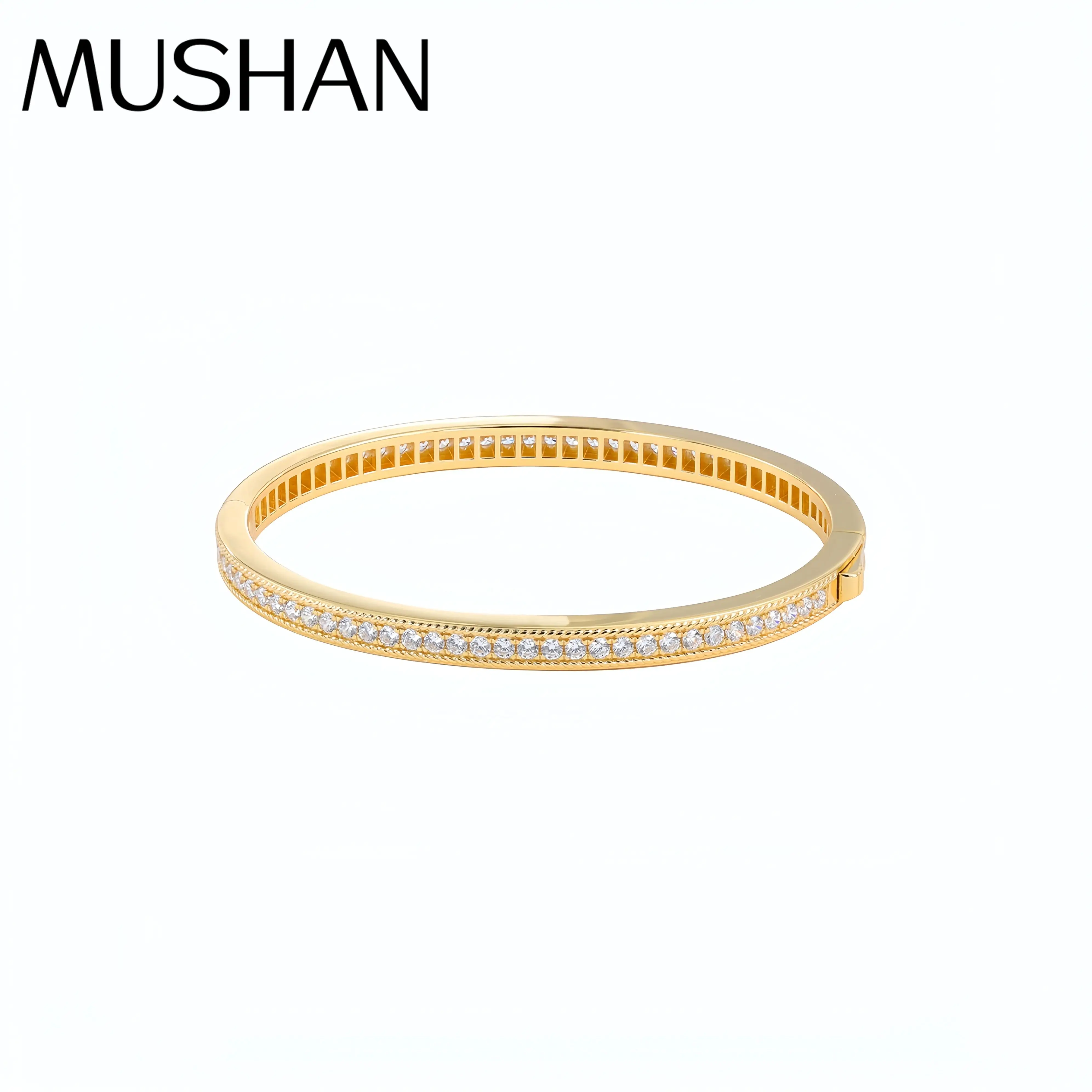 

Mushan Luxury Bran High Quality Bestseller S925 Pure Silver Single-Row Diamond Starry Sky Bracelet Clasp Bracelet Jewelry