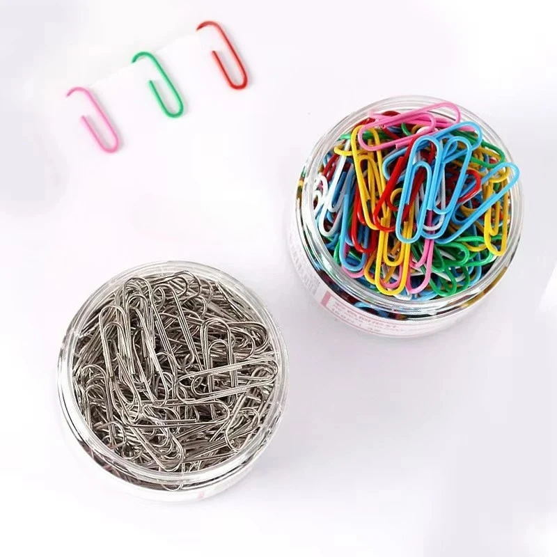 

28mm Colored Metal Paper Clip Creative Bookmark Office Stationery Cartoon Anti Rust Pin Return Type Needle