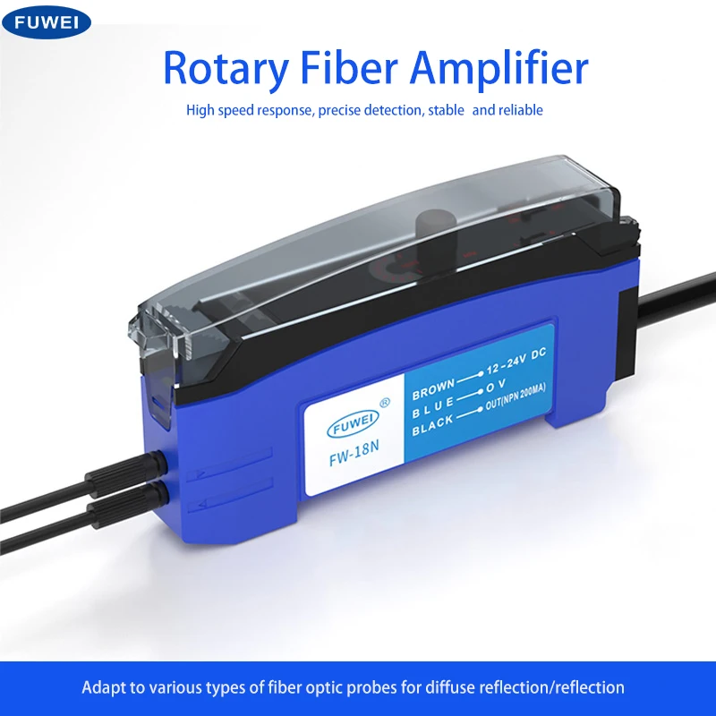 FW-18N Laser Encoder 12-24VDC Beam Infrared Sensor Fiber Optic Amplifier Fiber Ampifier Inkjet Laser Marking Machine Reflective