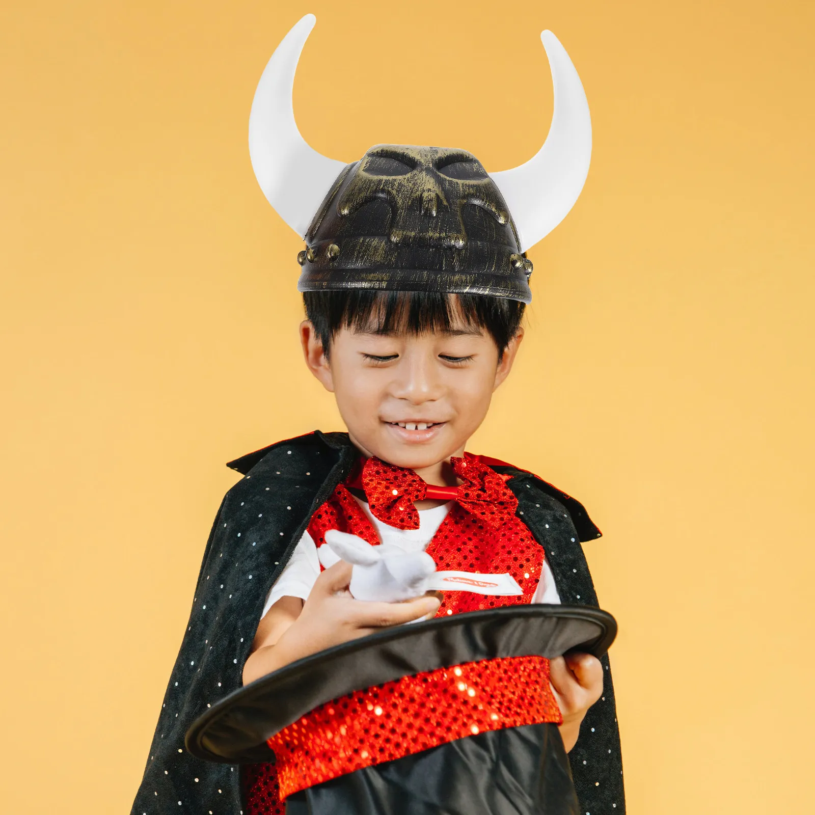 Roman Warrior Hat Skull Horned Cap for Adult Fun Parties Plastic Cosplay Viking Hat Medieval Party Favors Funny Hats