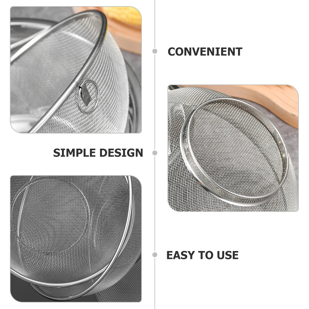 

【123】Multifunctional Stainless Steel Mesh Strainer Fine Sieve For Fruits Vegetables Oil Filtering Cheese Draining