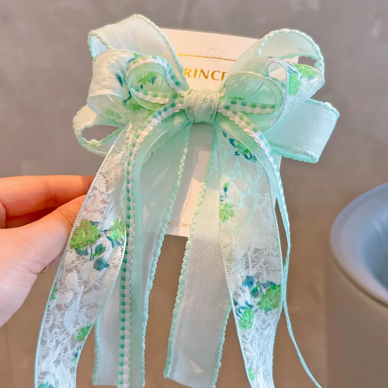 

Новинка 2023 года, заколки для волос для девочек, мягкая пастельная лента, детские заколки, аксессуары для волос принцессы Cottagecore, милые повязки на голову в стиле бохо