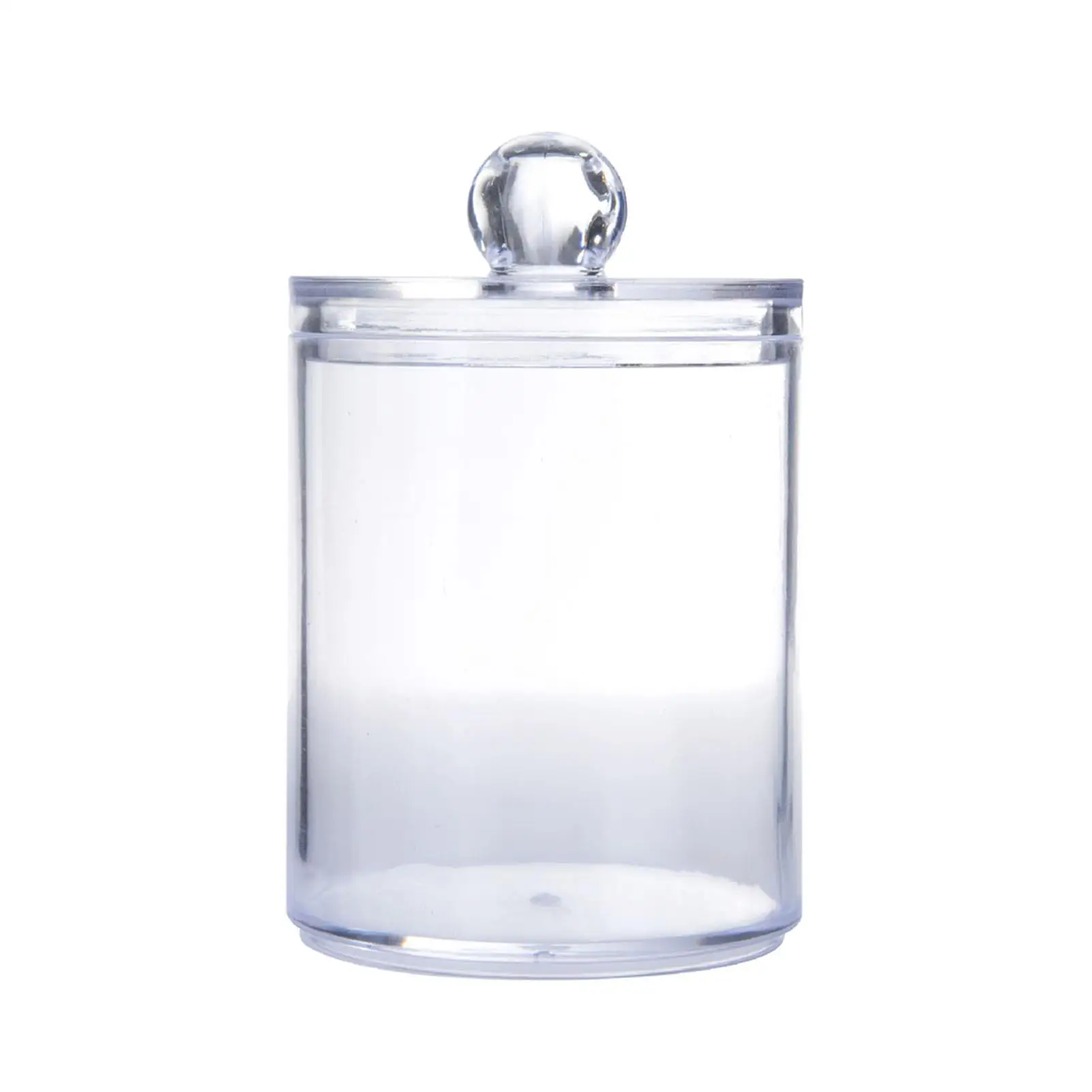 Clear Makeup Cotton Storage Jars Plastic Bathroom Canisters Swab Containers Cosmetic Organizer Holder for Pads Set of 4