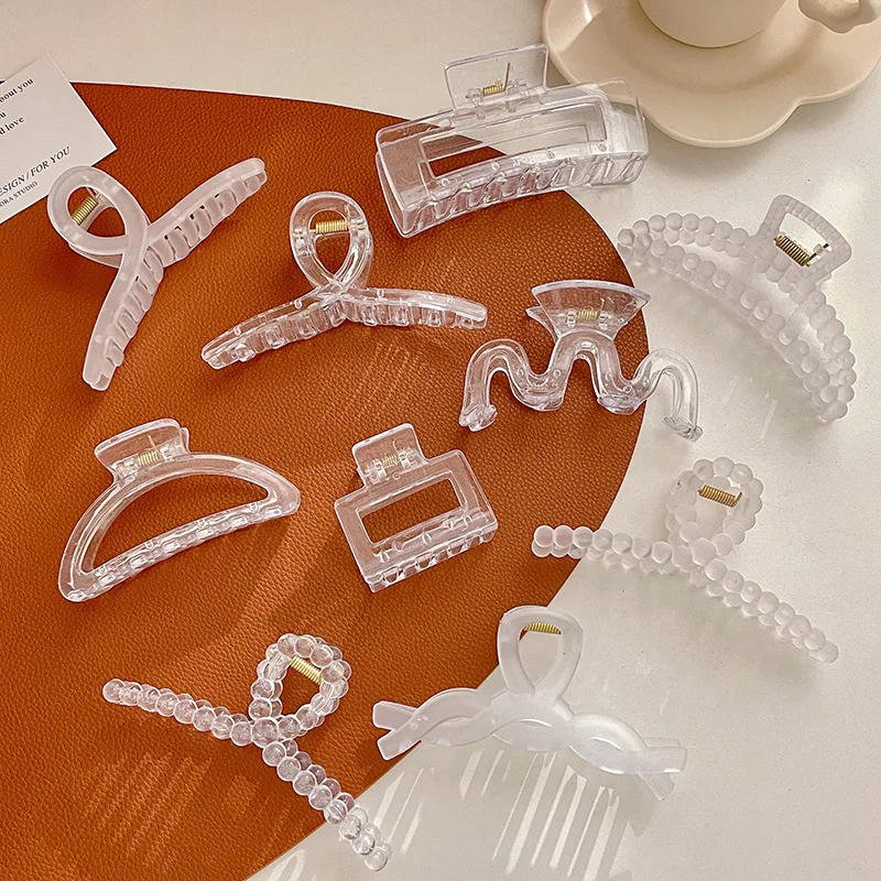 Transparent Hair Claw Clips for Women Sweet Fairy Large Crab Hair Clips Summer Korean Fashion Girls Hair Accessories for Women