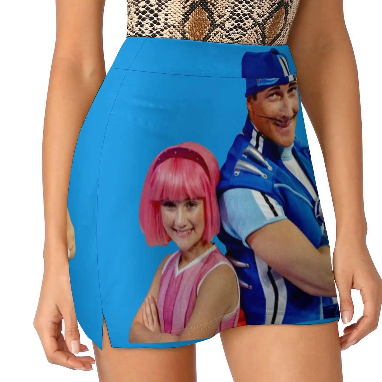 LazyTown: Stephanie & Sportacus Duo Design Light Proof Trouser Skirt luxury women skirts women\'s clothing trend 2023