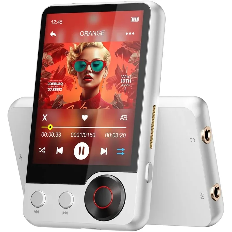Premium MP3 Player equipped with upgraded Bluetooth 5.3, built-in HD loudspeaker, 2.4-inch touchscreen and expandable SD card st