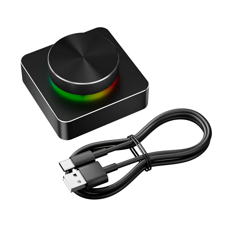 B49C Controller per manopola volume USB Altoparlante per computer PC Controller volume audio Effetto LED