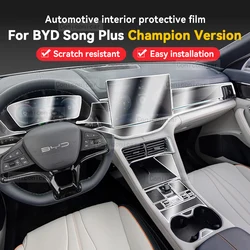 For BYD SONG Plus Champion Version DM-i EV 2023 2024 Car Interior Protective Film Center Navigation Instrucment Anti-Scratch