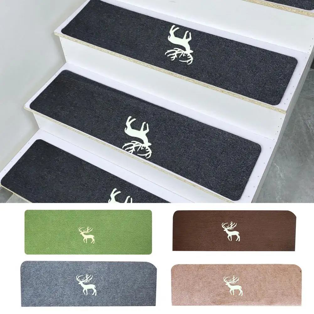 Stair Step Mat Self-adhesive Glow-in-The-Dark Sound Insulation Stair Carpet Stair Carpet Mat Protector Rug Home Supply