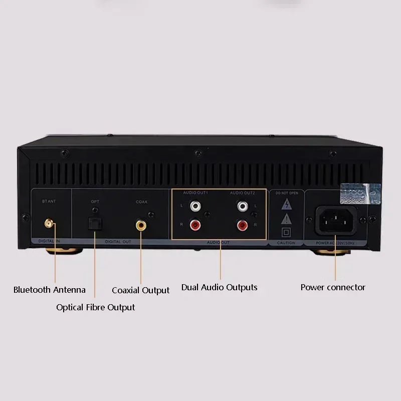 Lossless HI-FI Digital Music Player AK4493EQ DAC Bluetooth 5.0 Support 64Bit 384KHz DSD256 Lossless Decoding Music Turntable
