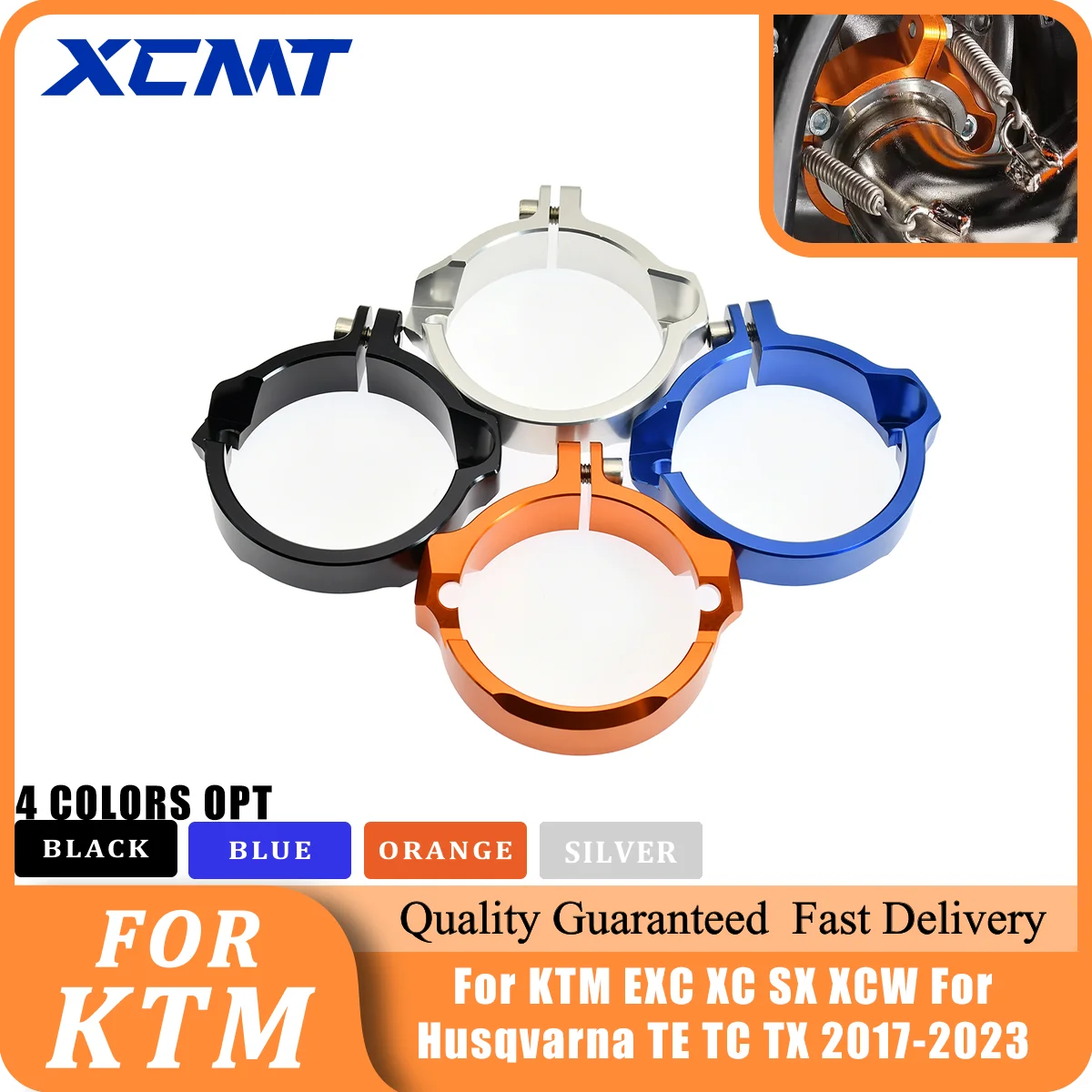 

Exhaust Tip Muffler Pipe Clamp Flange Guard For KTM EXC XC SX XCW TPI Six Days 250 300 2017-2022 2023 Husqvarna TE TC TX GasGas