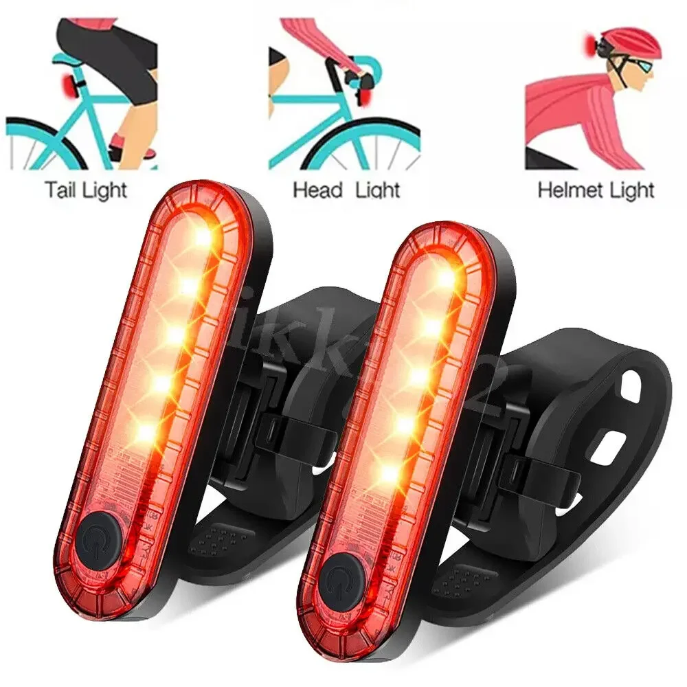 Bike Light Taillight LED USB Charging Safety Warning Bicycle Rear Light Night Riding Tail Light Cycling Accessories Waterproof