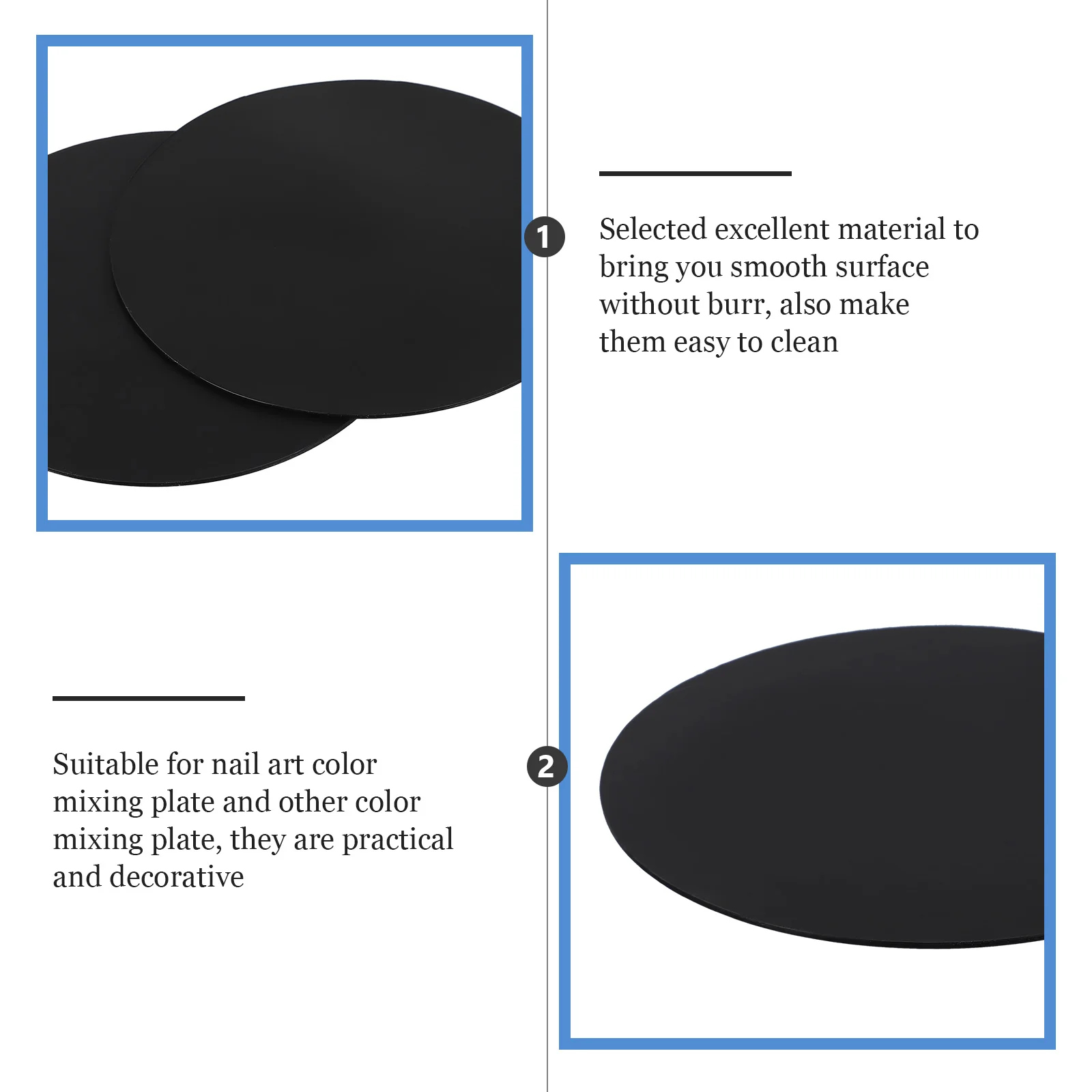 

Color Mixing Pigment Plate Nail Polish Palette Art Gel for Nails Silica Display Tray