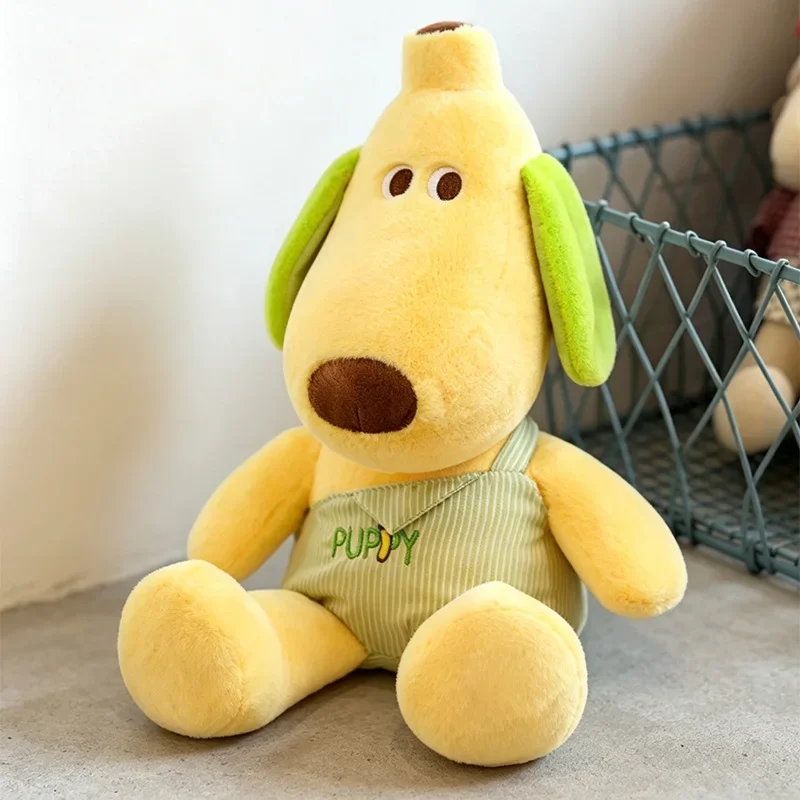 Creative Banana Dog Plush Doll Cute Dressed Puppy Stuffed Toy Exchange Figure Girls Birthday Gift Wholesale Home Room Decor