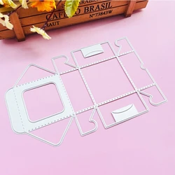 3D Hollow Square Candy Gift Box Metal Cutting Dies Stencil DIY Folding for Case Embossing Die Cuts Scrapbooking Template Y5GB